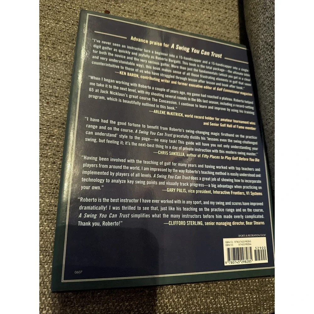 A Swing You Can Trust & The Plane Truth For Golfers Set Of 2 Golf Books